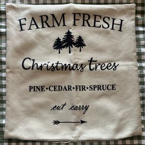 Farm Fresh Christmas Trees Throw Pillow Cover